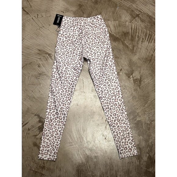 Lahana Active Womens Emari 7/8 Leopard Print Leggings Small NWT 73% Polyester 27 - Picture 2 of 5